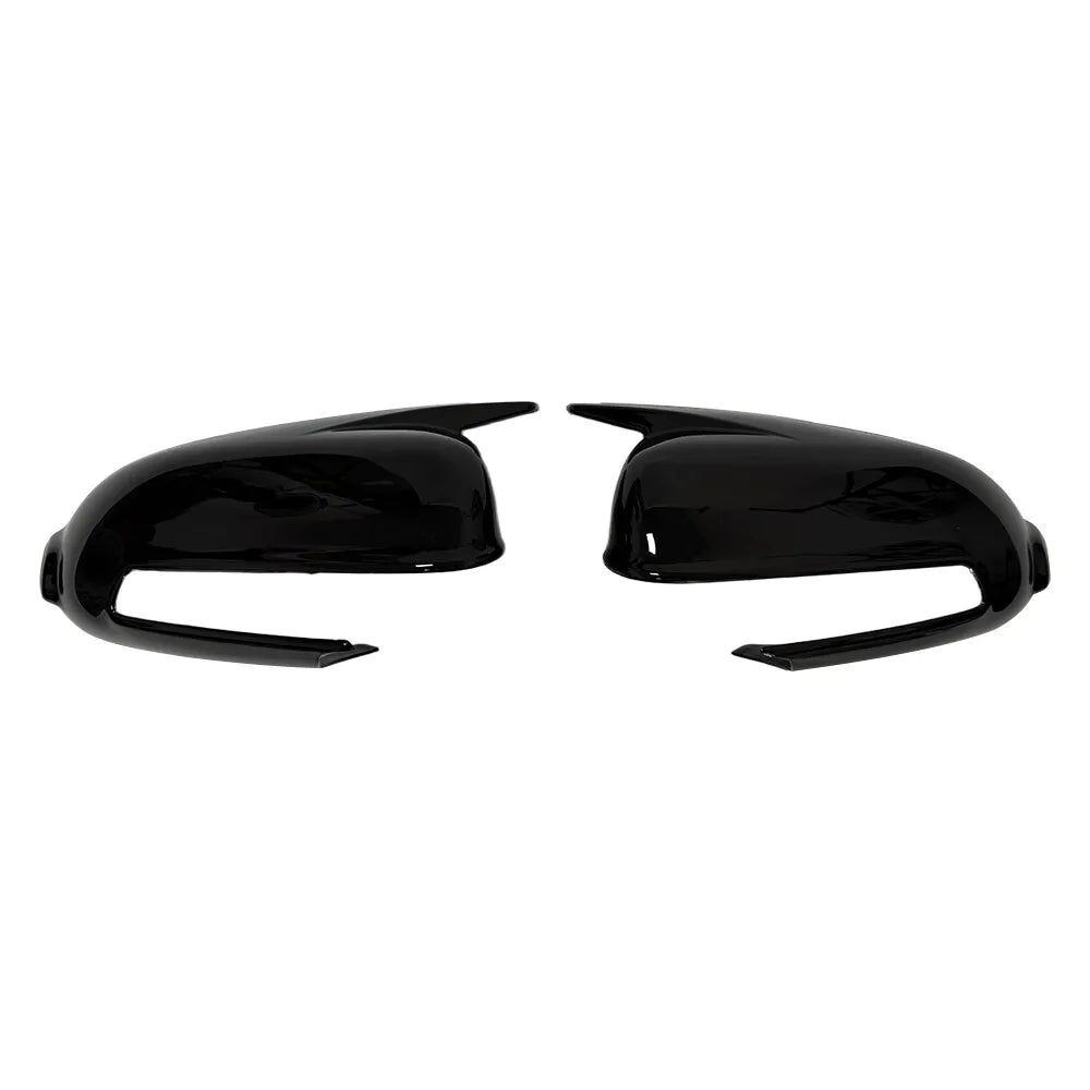 For Hyundai Kona 2018-2023 Car Sticker Rearview Side Mirror Cover Wing Cap Exterior Door Rear View Case Trim Carbon Look Black Quake Gloss Black