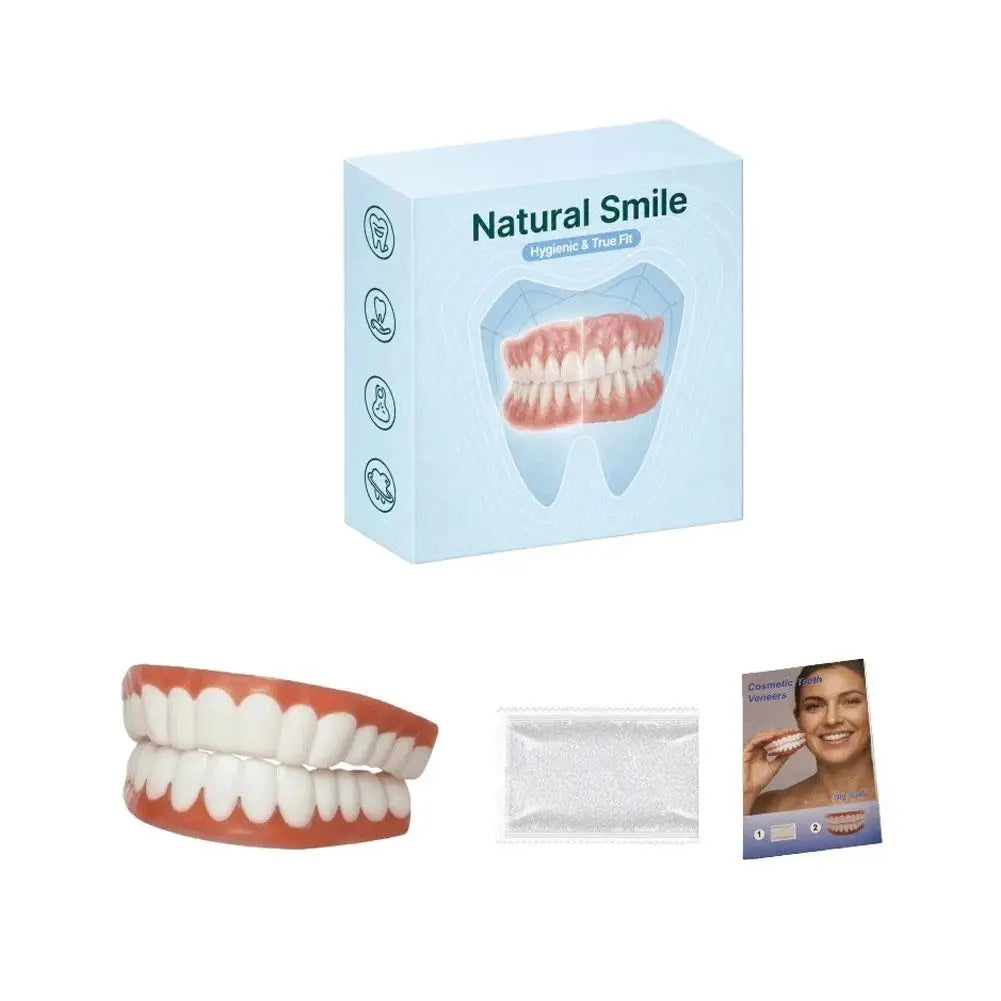 False Teeth Upper Lower Veneers Perfect Laugh Veneers Dentures Paste Fake Teeth Braces Comfortable Teeth Quake 1 set