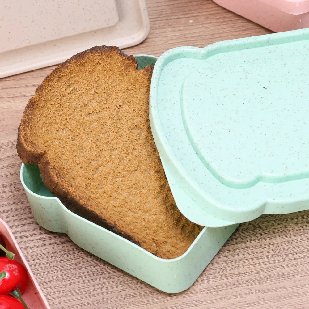 Sandwich Food Storage Case Portable Container Salad Fruits Snack Storage Box with Lid Reusable Microwave Lunch Box Sandwich Case Quake