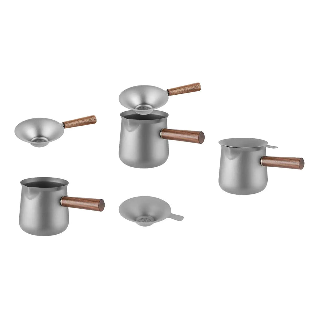 Titanium Tea Maker with Side Handle Fair Cup Multipurpose Kungfu Teapot for Stovetop 11 oz for Office Restaurant Outdoor Camping Quake