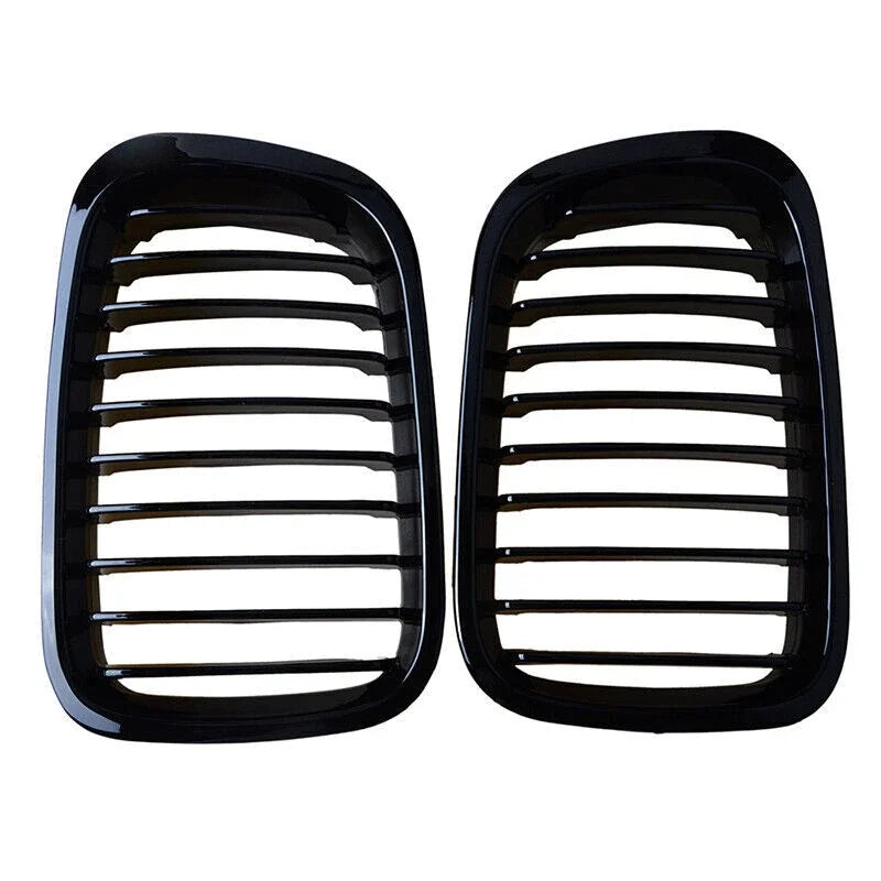 For BMW 3 Series E46 4 Doors 1998-2001 2x Car Grille Front Kidney Grill Single Line Style 51138208489 51138208490 Decoration Quake