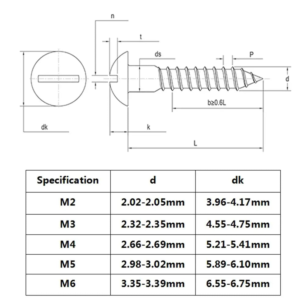 New Fasteners Slotted Drive Tapping Solid Brass Round Head Wood Screws Minus Quake