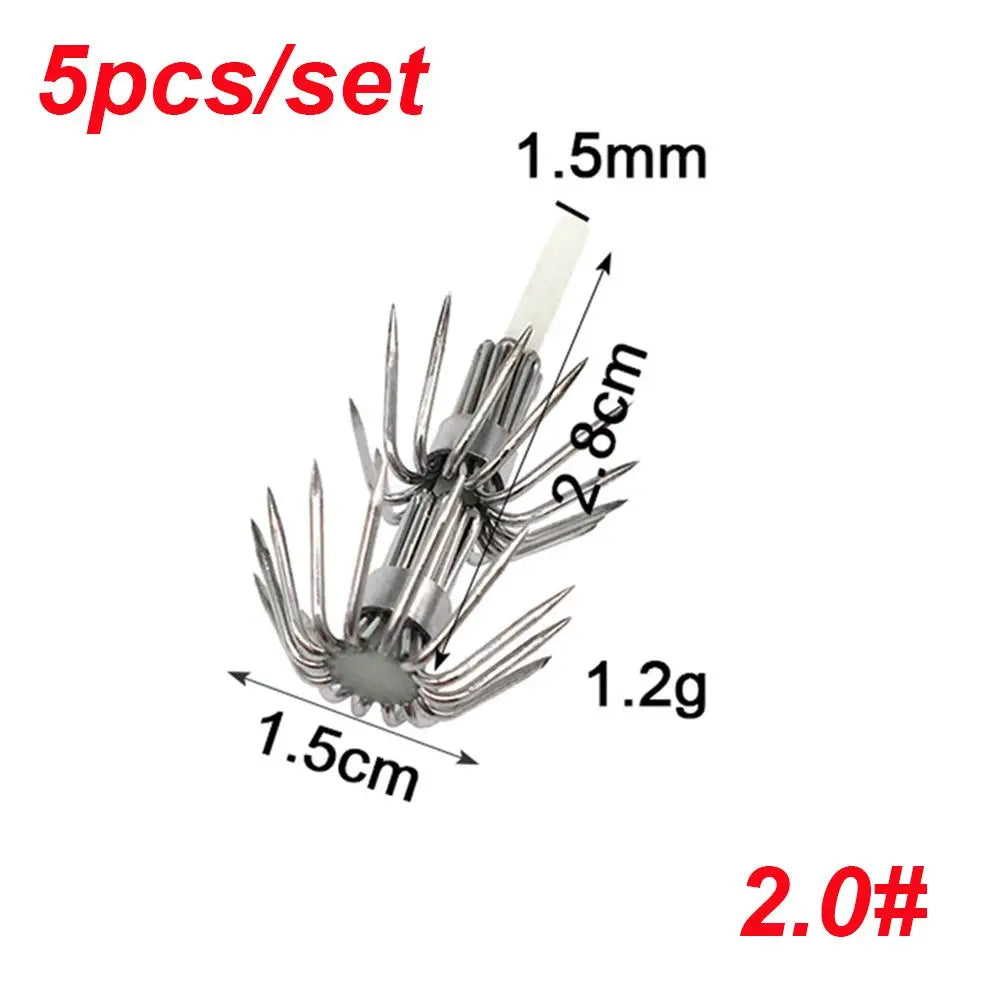 3.0# 3.5# 4.0# Jigs Luminous Wood Shrimp Lures Fishing Tackle Glow in Dark Umbrella hook Octopus Squid Lure Hooks Plastic Baits Quake 2.0