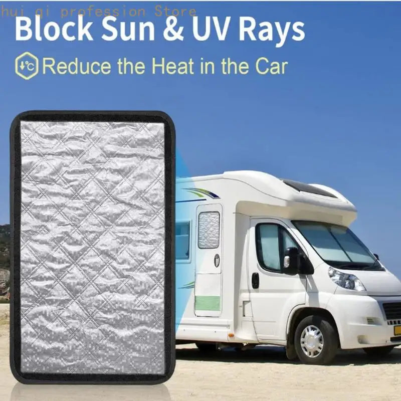Heat Insulation Trailer Window Shades Curtains Flexible Easy Installation H8WE Quake