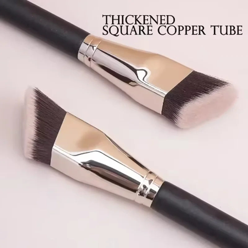 1Pcs Beveled Flat Head Foundation Make-up Makeup Brush Trapezoidal Contour Brush Fitting Novice Professional Makeup Tools Quake