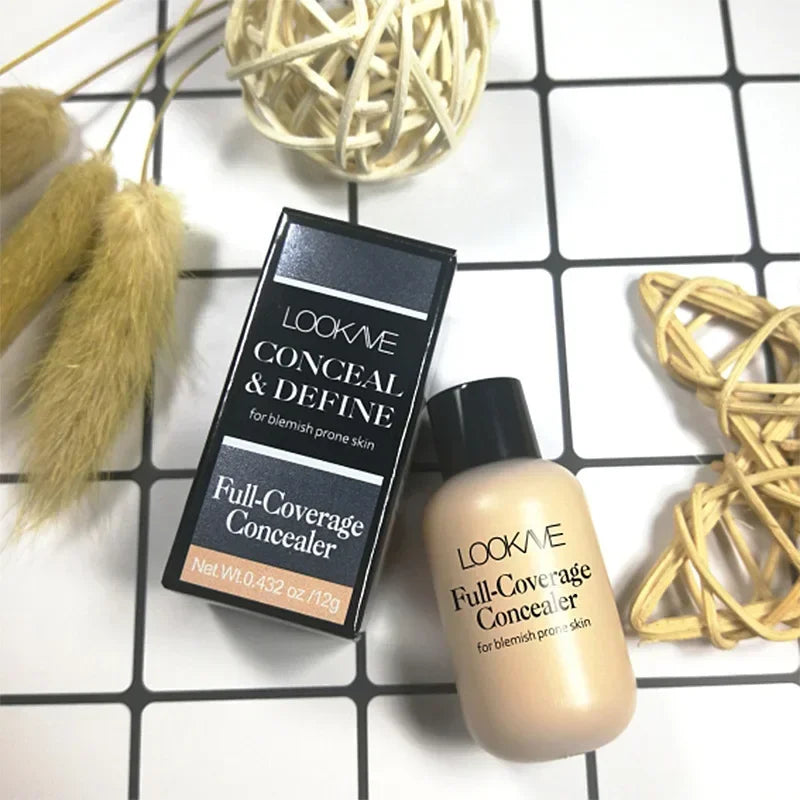 Liquid Concealer Foundation Cream Makeup Waterproof Lasting Full Coverage Acne Spot Scars Dark Circles Face Base Cosmetics Quake