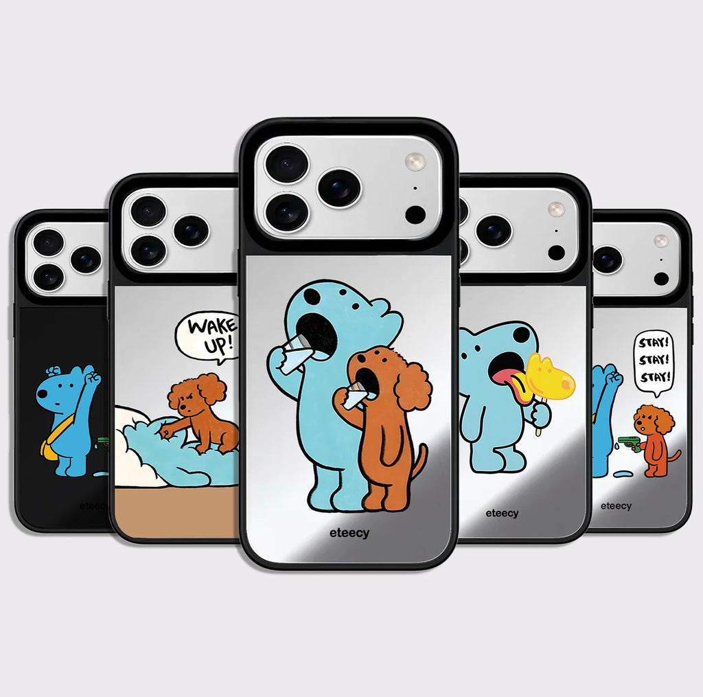 6090498 Mirror Surface Magnetic Phone Case Cover for IPhone 13 14 15 16 17 18 Pro Max Case Cartoon Quake
