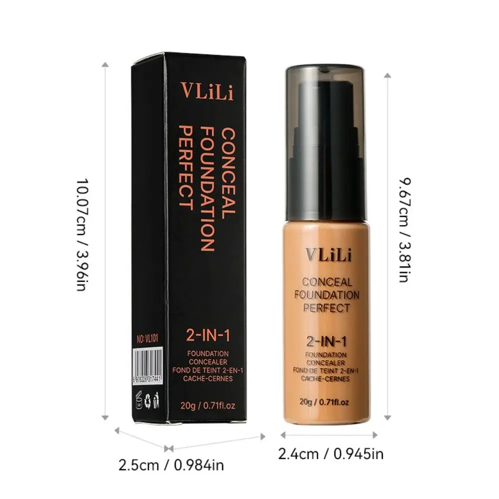 New Waterproof Liquid Foundation Oil-Control Full Coverage Face Foundation Cream Sweat Proof Matte Foundation Concealer Cream Quake