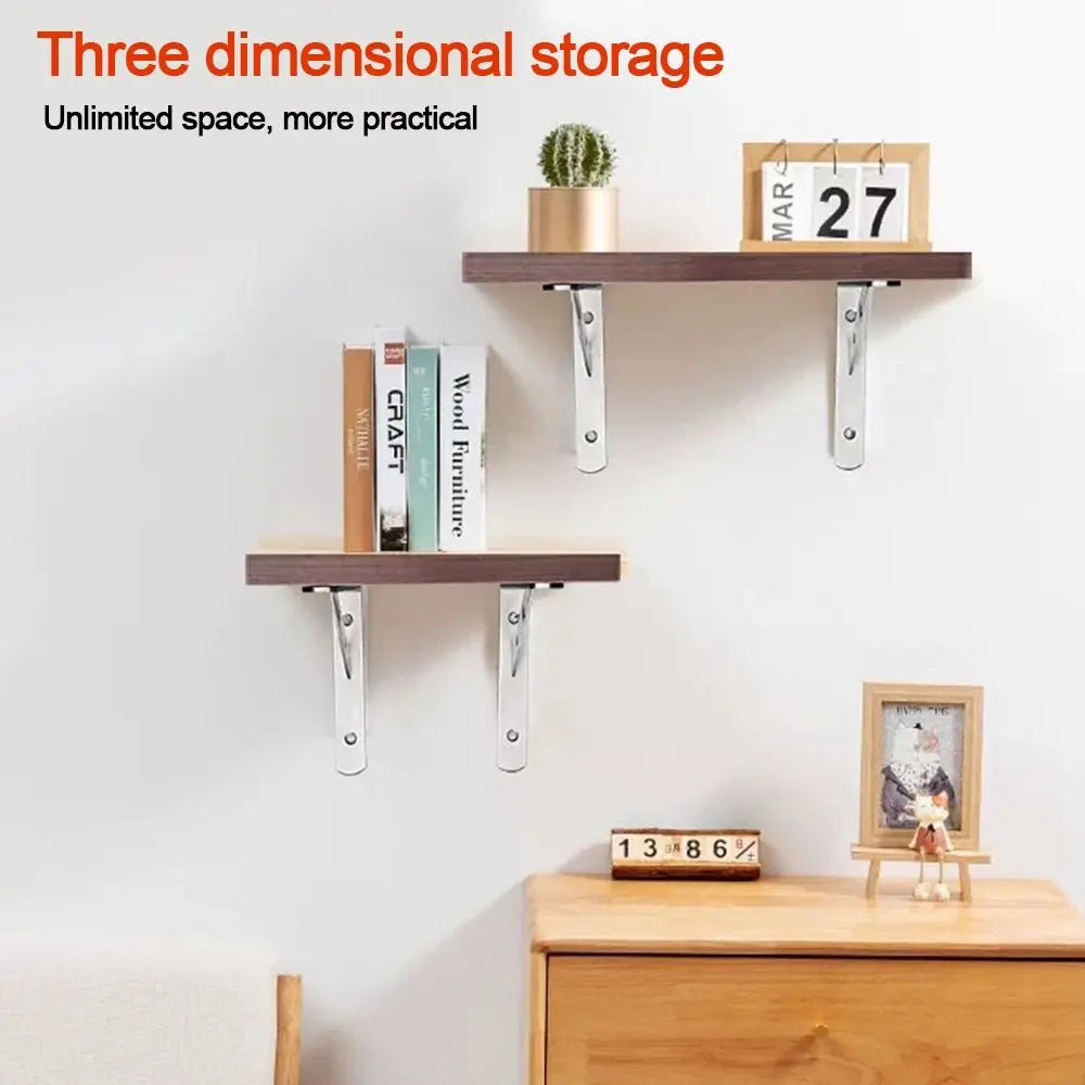 New Stainless Steel Shelf Bracket Right Angle L-type Triangle Shelf Heavy Duty Home Bookshelf Bracket Quake