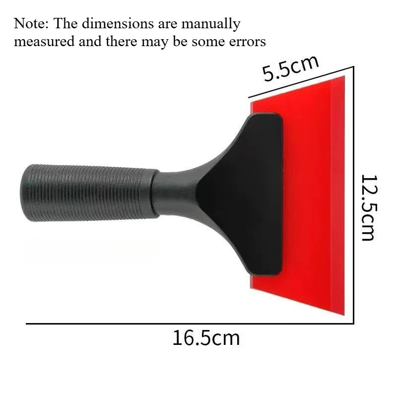 Rubber Squeegee Scraper Car Window Tinting Tool Squeegee for Glass Water Removal Vinyl Wrap Wallpaper Install Cleaning Tool Quake Red