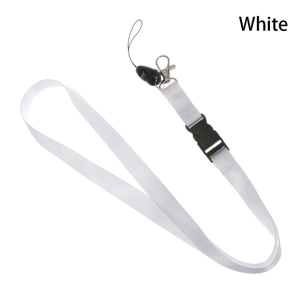 Cute ID Card Rope Fashion Mobile Phone Lanyard Mobile Phone Straps Neck Strap Keys Gym Holder Quake White
