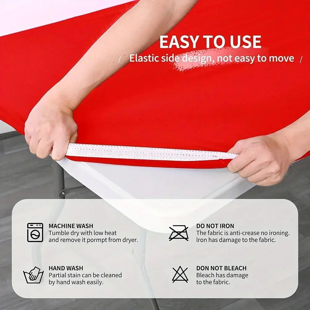 1Pcs Spandex Rectangular Tablecloth Elastic Fitted Stretch Table Cloth Universal 6FT Patio Table Cover Quake