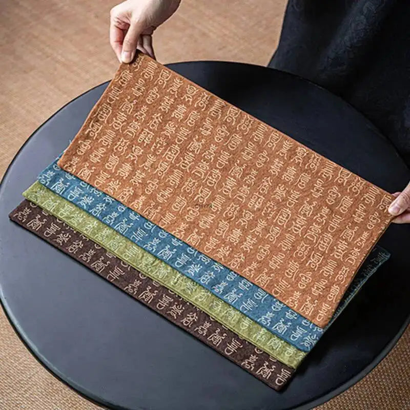 Tie-dye Ancient Seal Script Tea Mat Dry Bubble Waterproof Mat Tea Mat Table Tea Table Tea Towel Quake