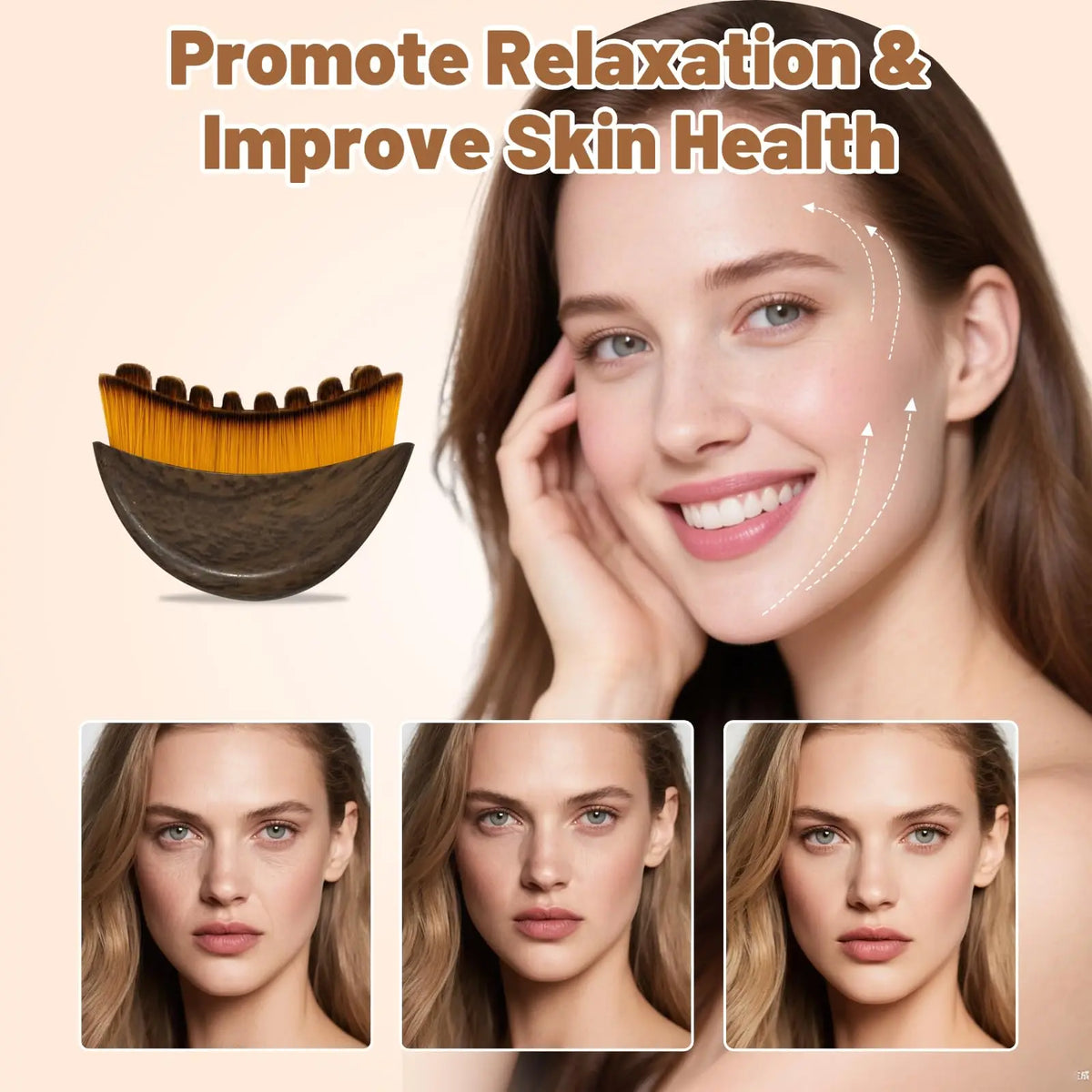 2 PCS Lymphatic Contour Face Brush with Storage Box Features a Newly Upgraded Ergonomic Design for Precise Skin Fit Quake