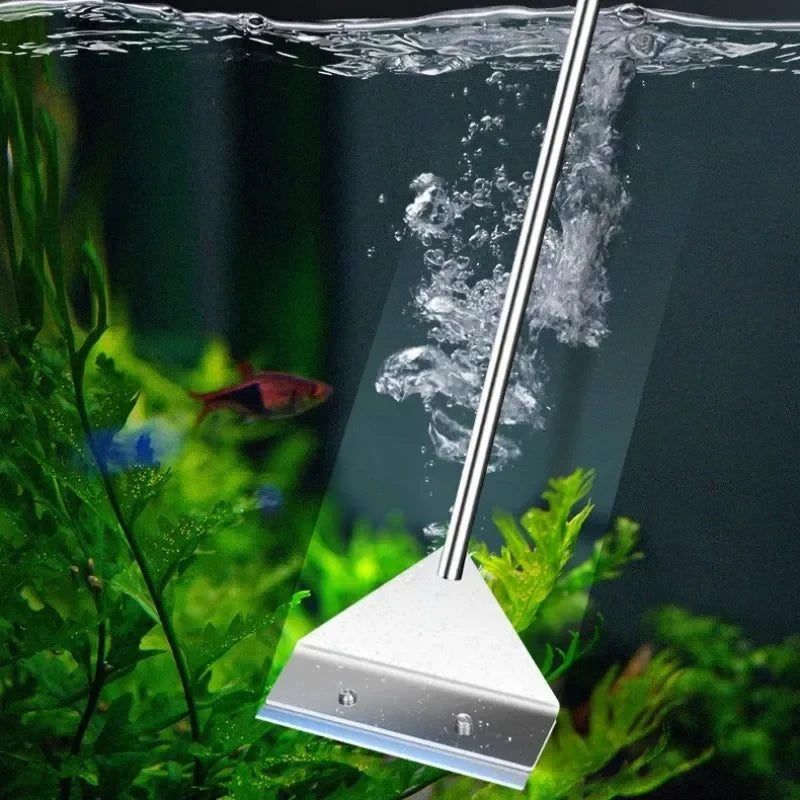 Aquarium Cleaning Tools Flat Sand Algae Removal Dual-Use Glass Algae Scraper Household Cleaning Tools Aquarium Accessories Quake