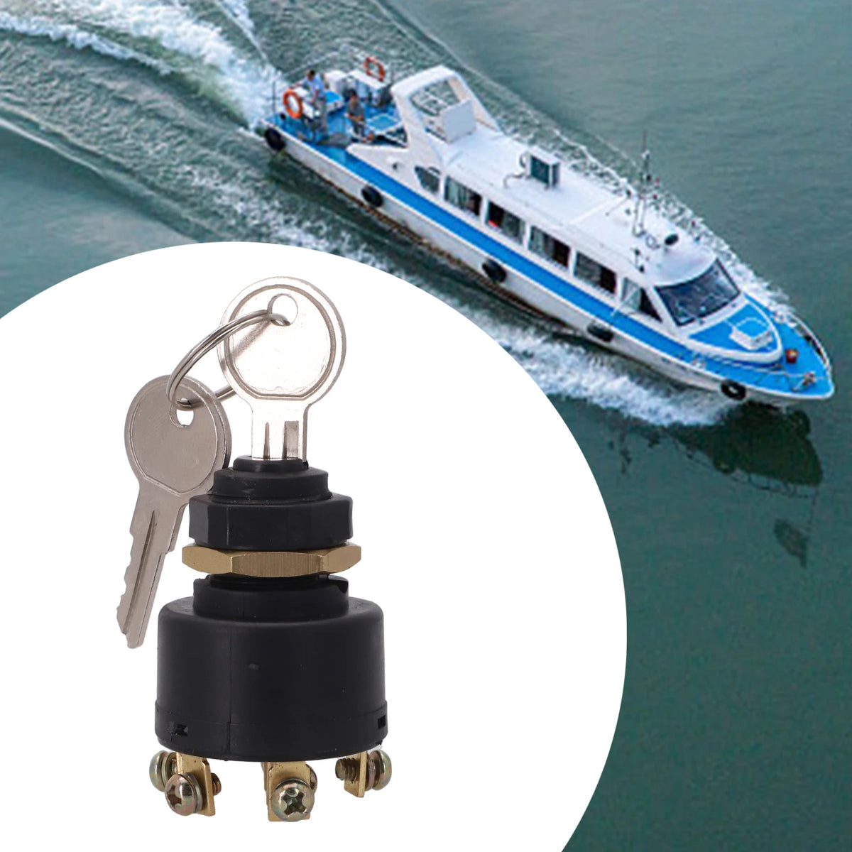 Marine Ignition Switch for OMC Engines Designed for Johnson and For Evinrude with Enhanced Protection Against Harsh Conditions Quake