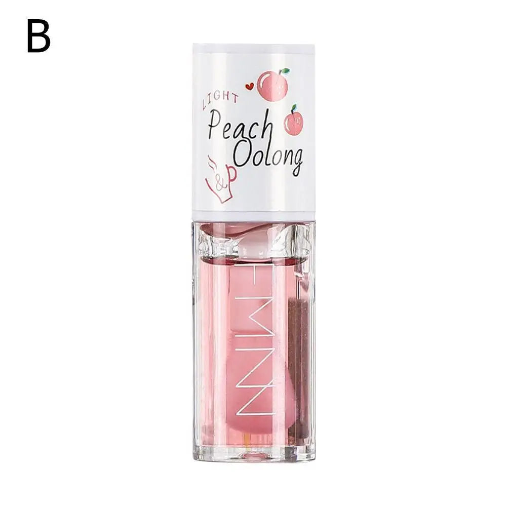 Korean Kawaii Lip gloss Honey Peach Lip Oil Long Lasting Non-sticky Moisturizing Vitamin E Lip Tint Lip Plumper Lip Care Serum Quake 02