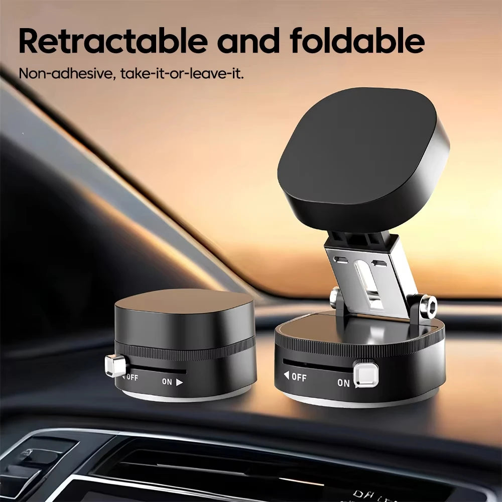 Foldable Mobile Phone Holder Vacuum Suction Cup Holder Magnetic Car Phone Holder For IPhone/ Android Phone Accessories Quake