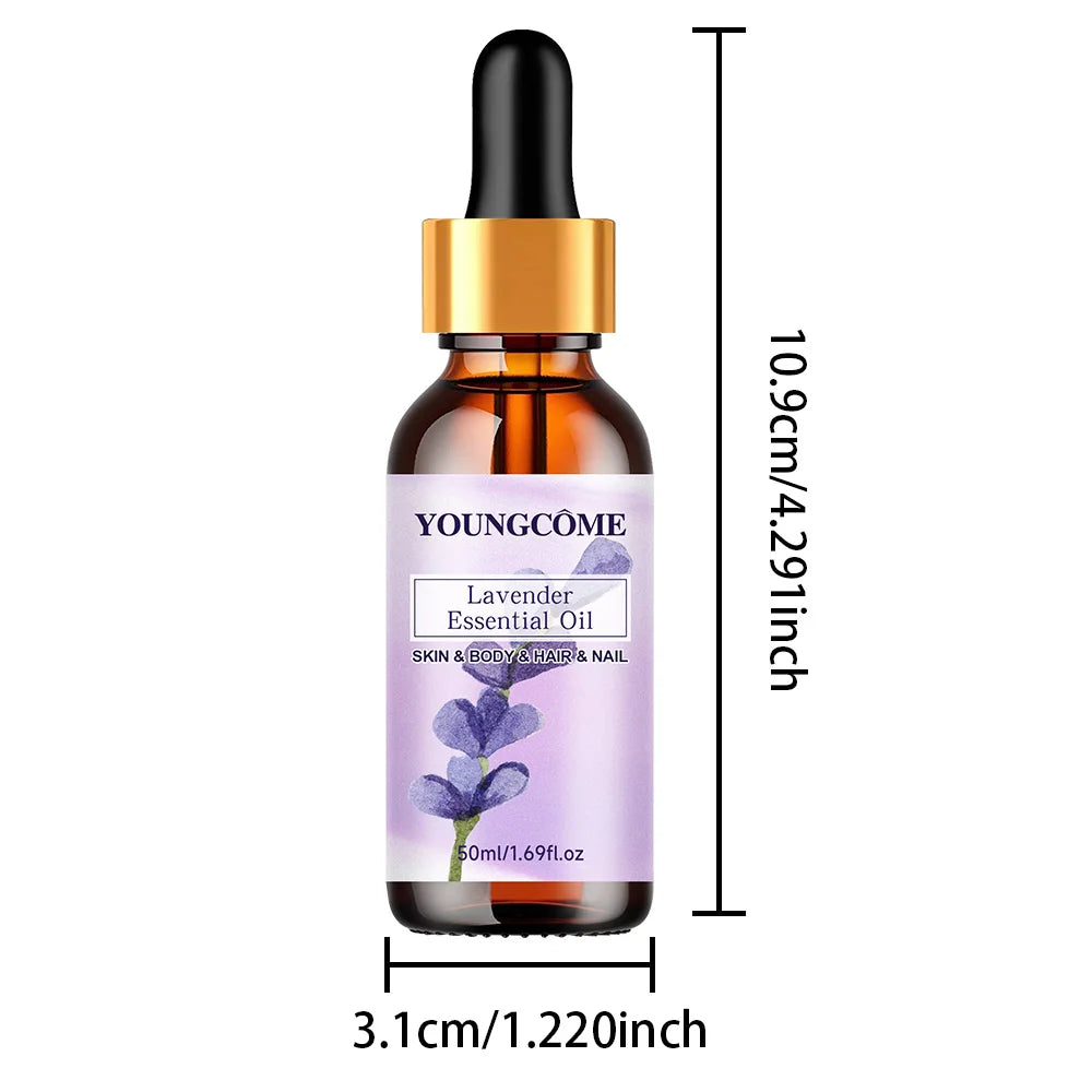 Pure natural lavender essential oil, hair moisturizer, suitable for hair, face and body,suitable for all skin types hair types Quake 50ml