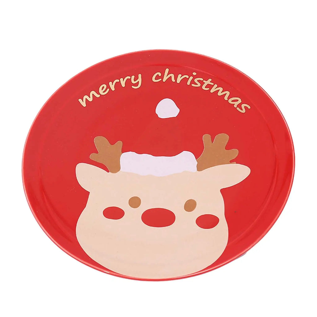 Christmas Dinnerware Table Setting Unique Decoration Holiday Dinnerware for Special Occasion Birthday Christmas Household Gift Quake 10inchElk