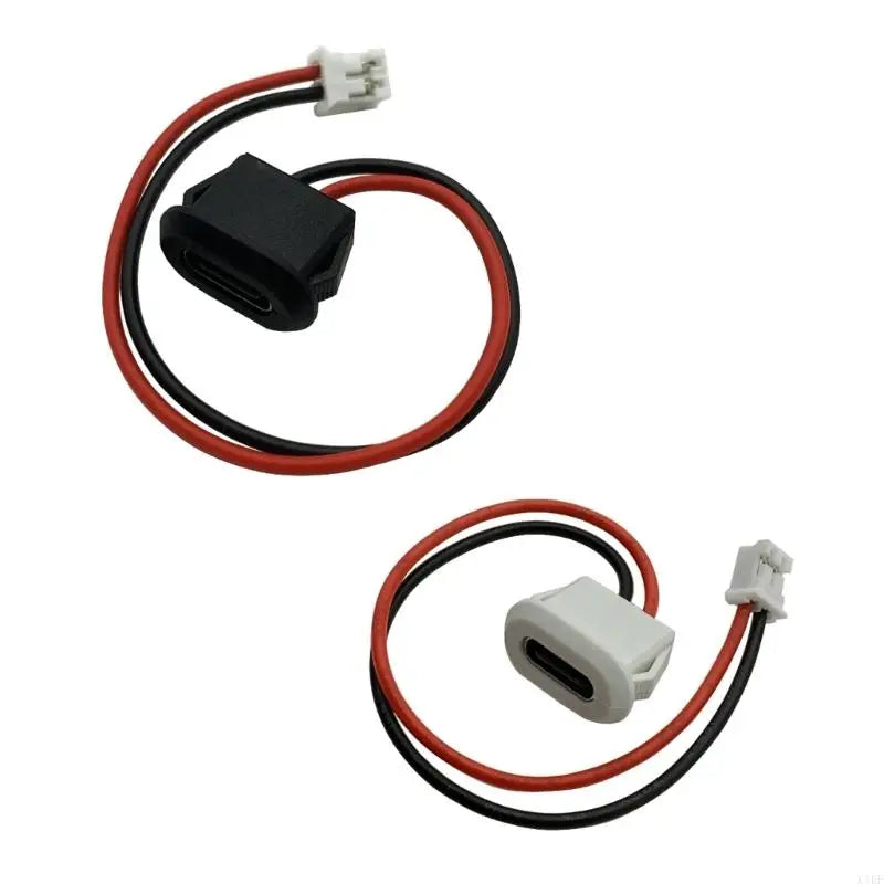 Type C Female Charging Port Replacement Part Pack of 5 with 2-Wire Pigtail for Repair Work and Electronics Service Tasks K1KF Quake
