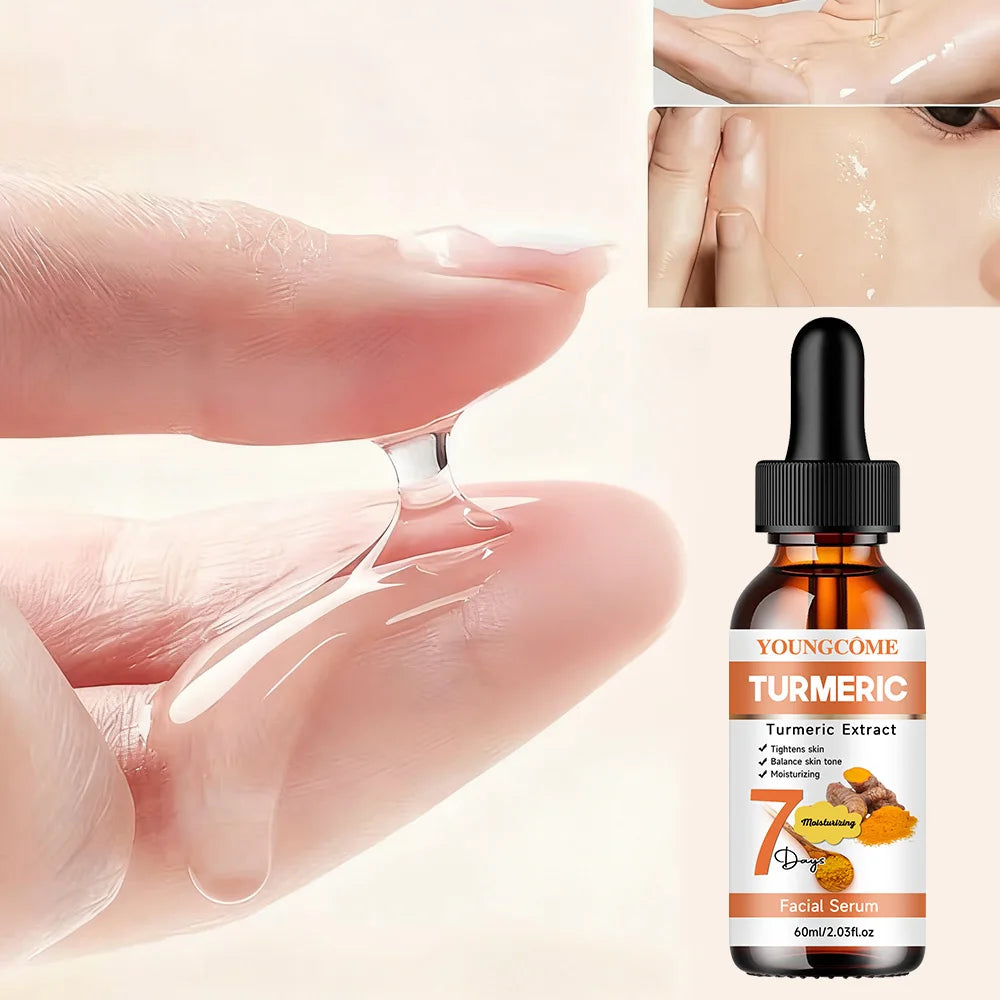 Turmeric Facial Essence Nourishing Brightening Fade Dark Spot Skin Care Firming Glowing Complexion Moisturizing Quake