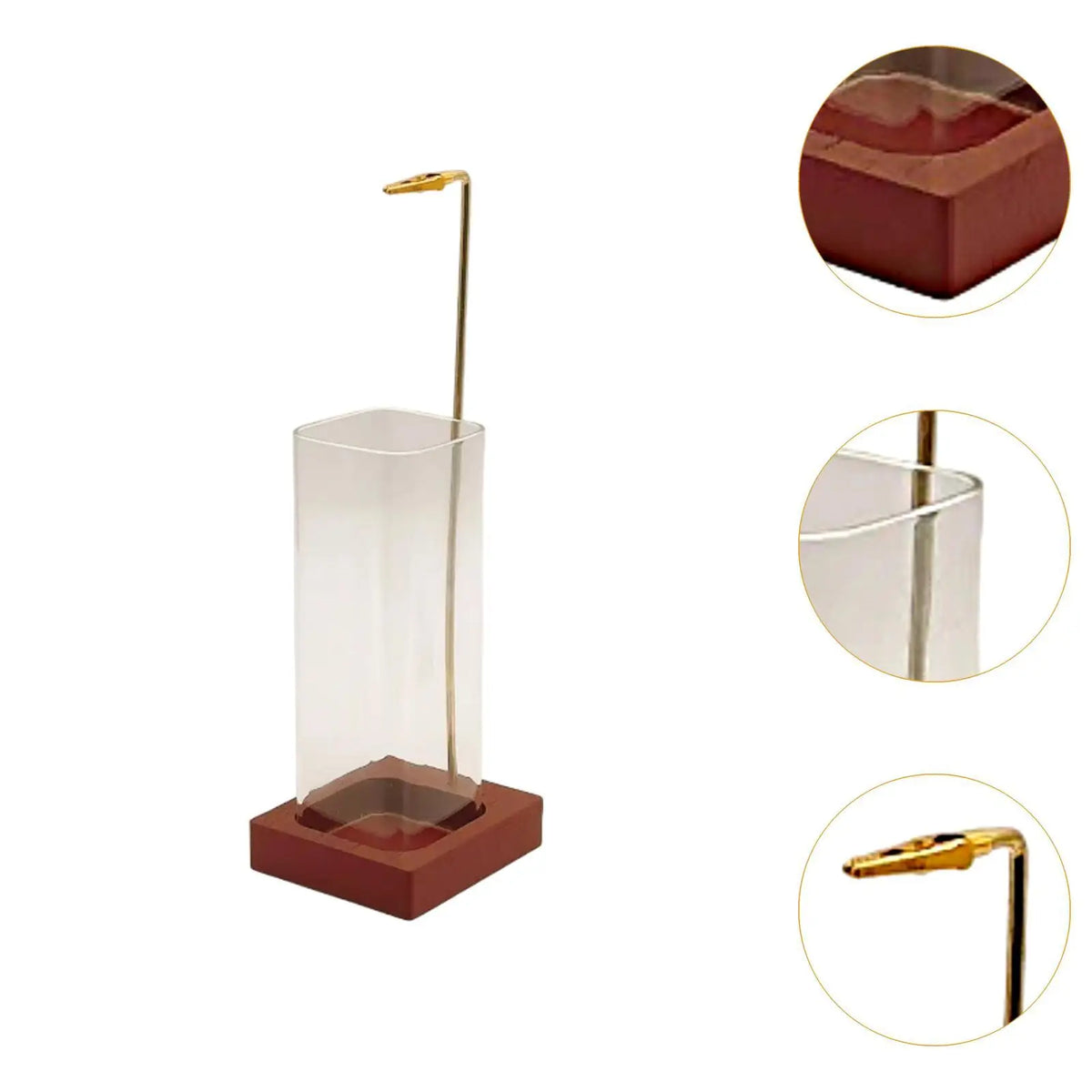 Incense Holder Modern Ash Catcher with Glass Ash Collector Incense Stick Holder for Sticks Desktop Tea House Home Decor Bedroom Quake