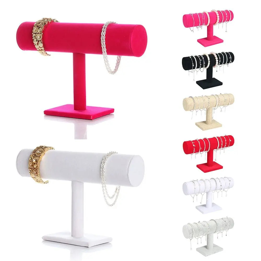Velvet Upright Hair Ring Storage Shelf Bracelet Display Rack Jewelry Stand Watch Holder Jewelry Organizer Quake