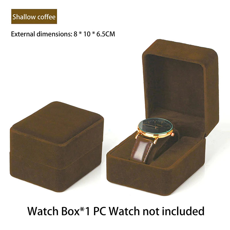 1Pcs Watch Box Fashion Velvet Round Corner Smartwatch Clock Storage Case Jewelry Accessories Business Packaging Boxes Quake A4