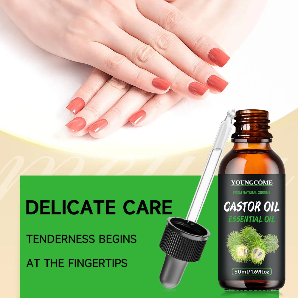 Natural castor oil essential oil,Repairs Damaged Hair Improves Hair Quality Moisturizes Hair Care oil DeepMoisturizing Care Quake
