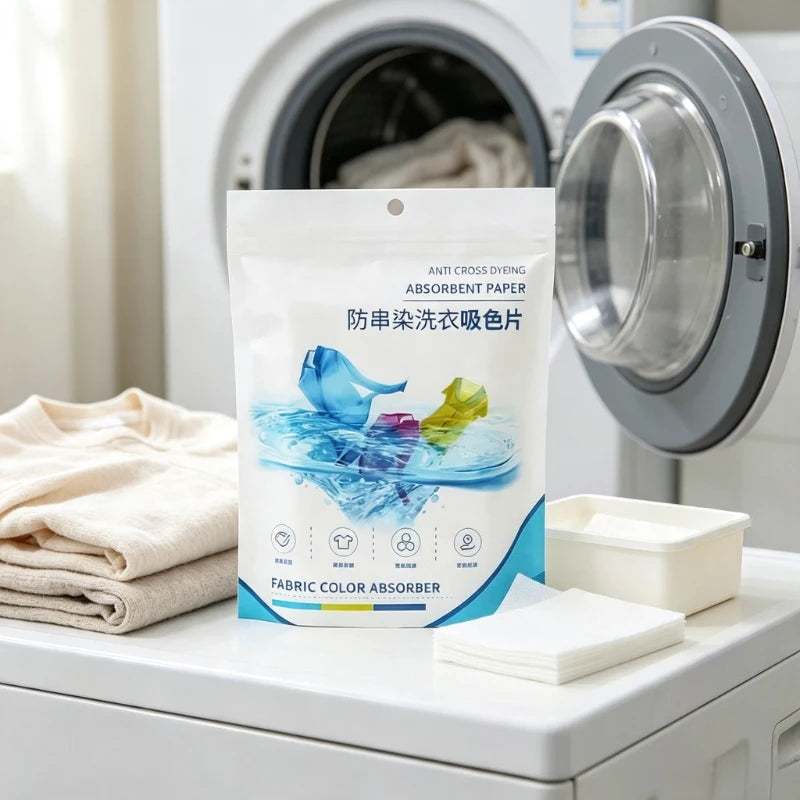 Household Items Laundry Paper Stain Resistant Clothing Sheet Anti Skewing Color Mixing Suction Washing Quake