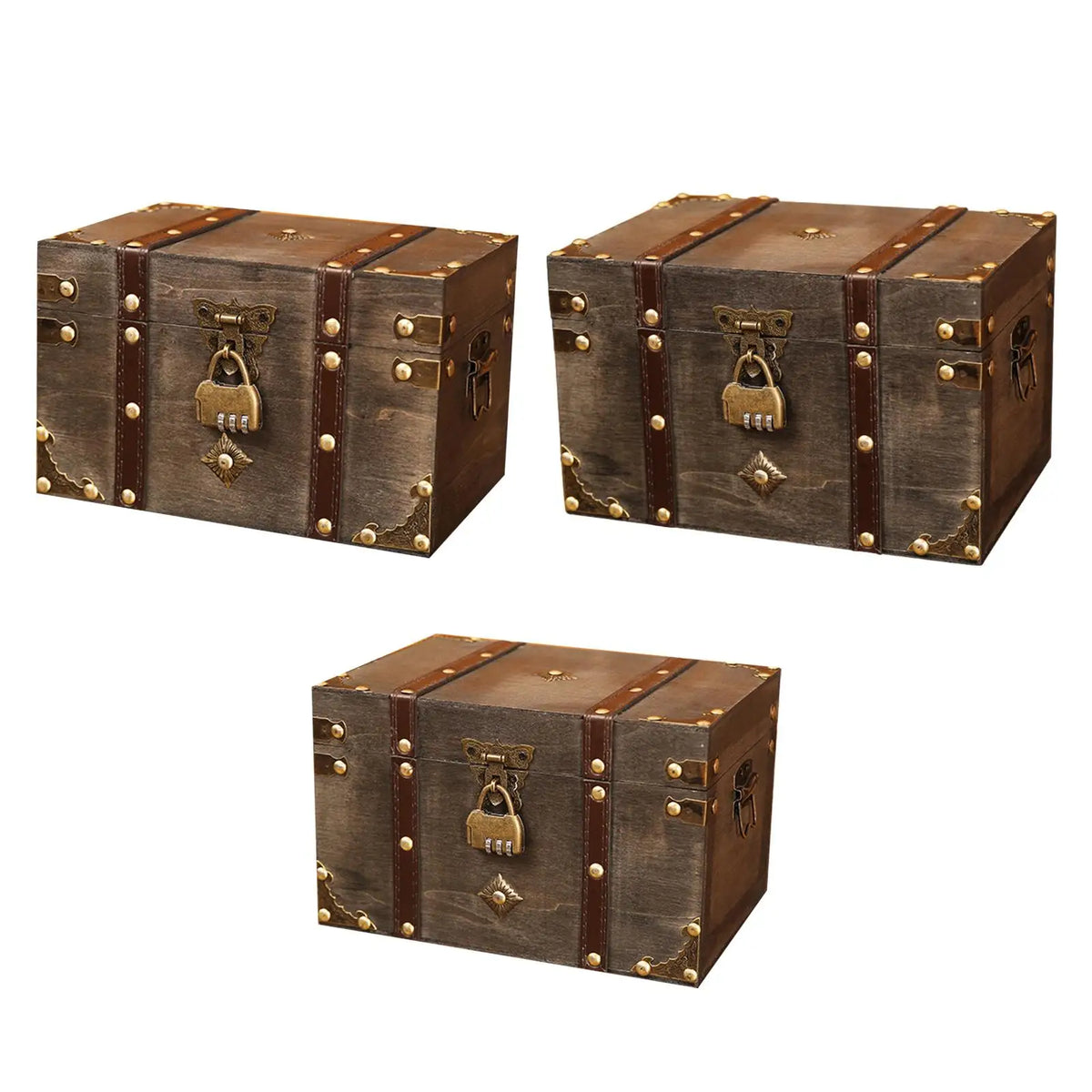 Vintage Wooden Storage Box Decorative Box for Small Objects Trinkets Jewelry Quake