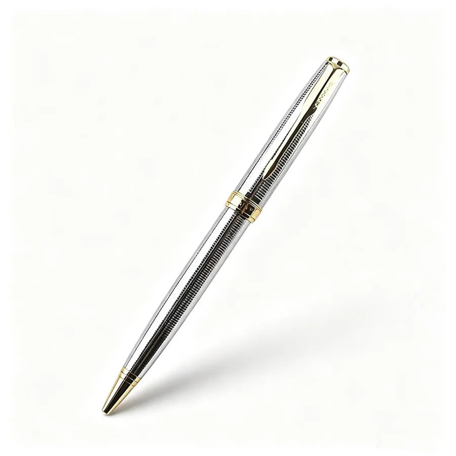 Vintage Metal Ballpoint Pen Luxury Gold Silver Red Business Writing High Quality Twist Ball Pen Office School Gift Quake Z-6