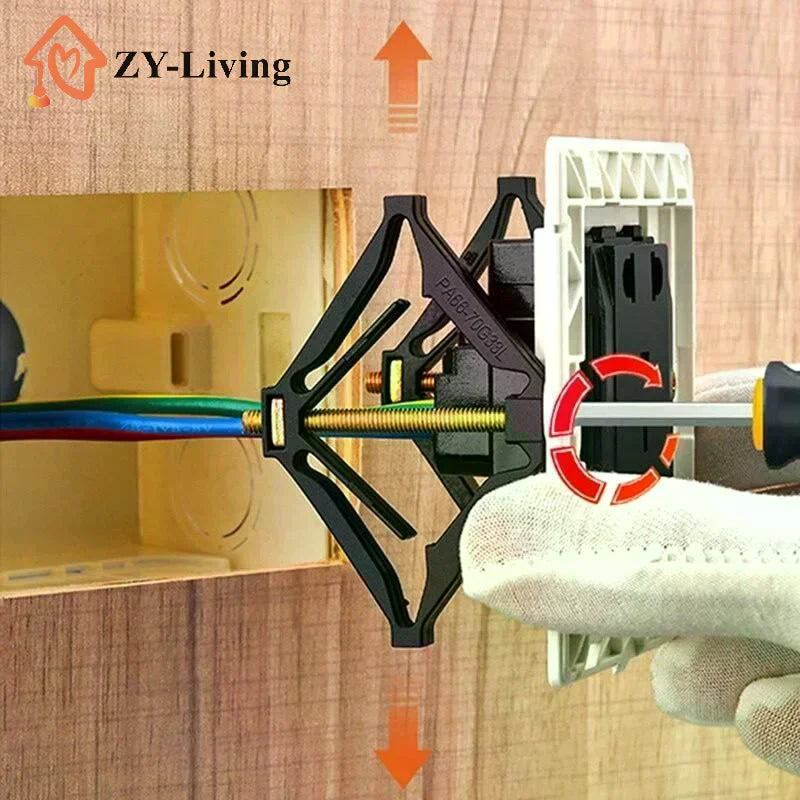 10Pcs Wall Socket Box Repair Clamp Mechanical Structure Easy Operation For Home Electrical Switch Socket Repair Quake