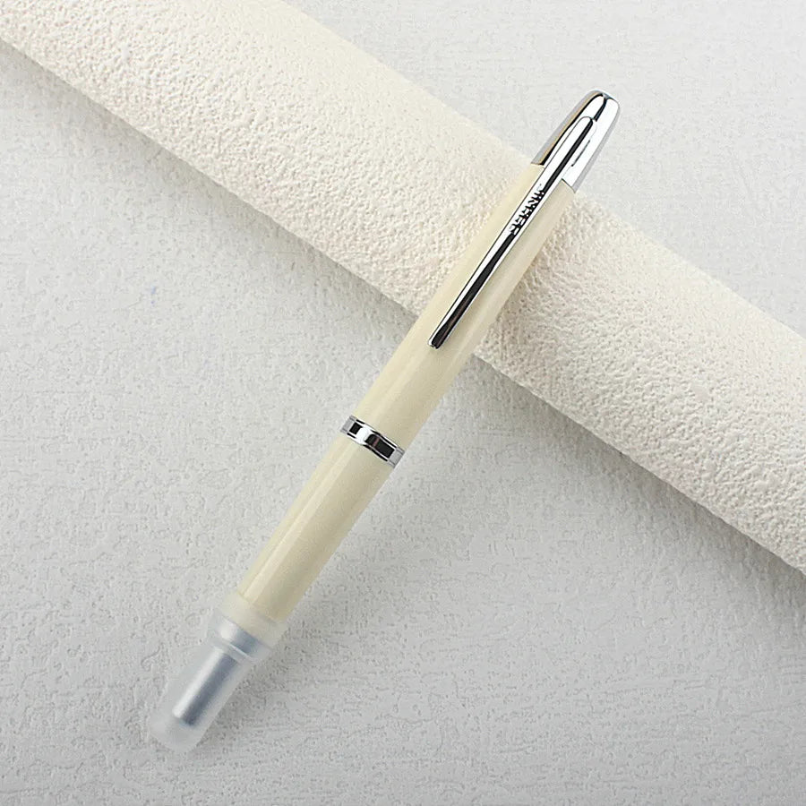 Smooth JINHAO 20 Press Fountain Pen Retractable EF F Nib Transparent Black Writing Ink Pen with Converter School Office Supplies Quake