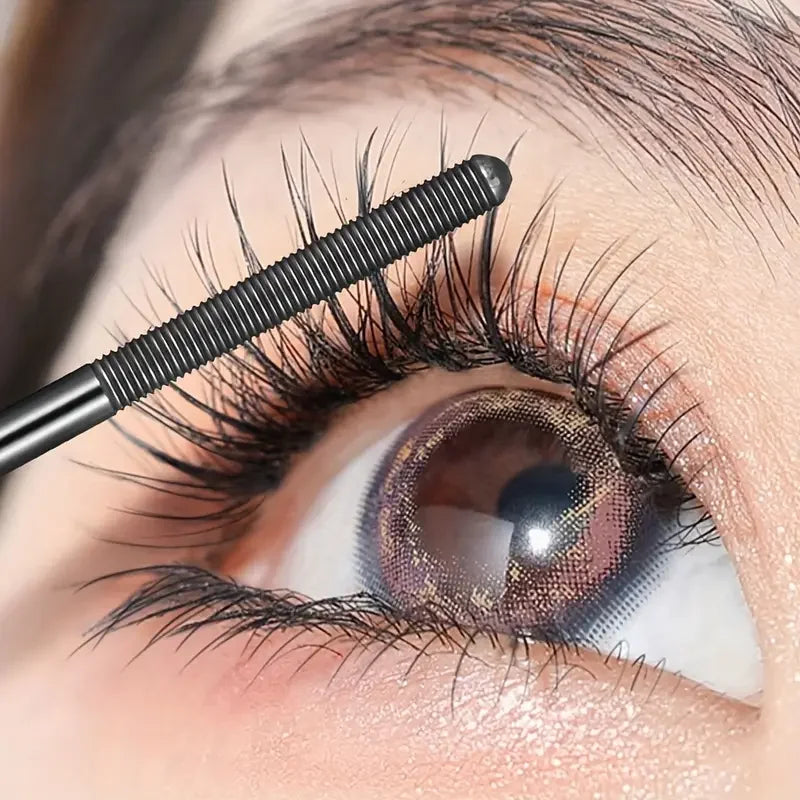 Steel Tube Mascara-Special Spiral Brush, Waterproof Long-Lasting Silk Fiber Mascara, Keep Each Eyelash Curled for a Long Time Ma Quake