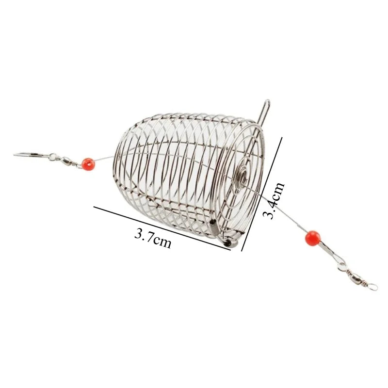 Shrimp Feeding Dish Stainless Steel Shrimp Bowls Feed Dish Metal Container Bait Cage Fish Tank Accessories for Shrimp Foods Quake S