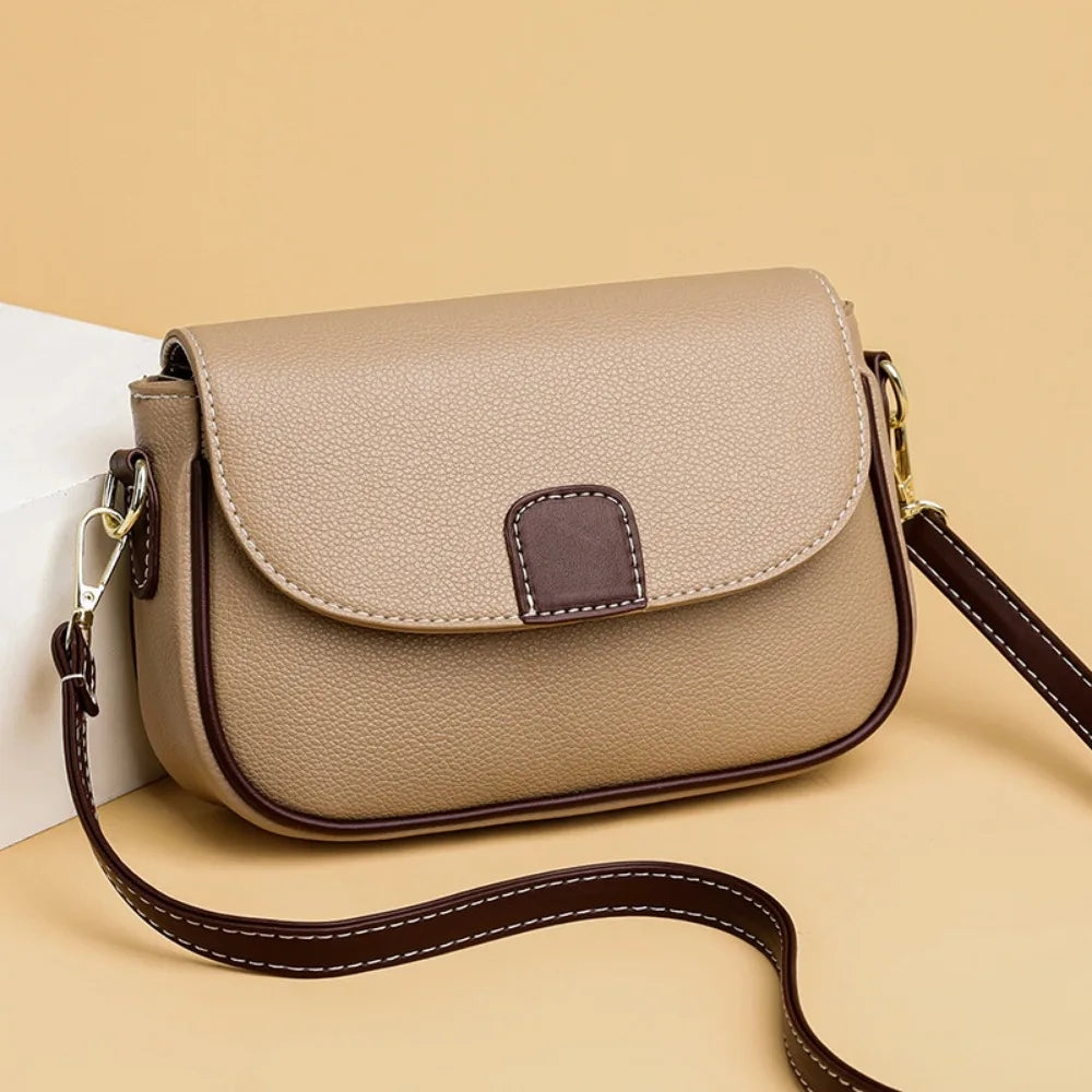 Brand Design PU Leather Handbags Women Fashion Simple Crossbody Bags Ladies Luxury Advanced Sense Shoulder Bag Quake