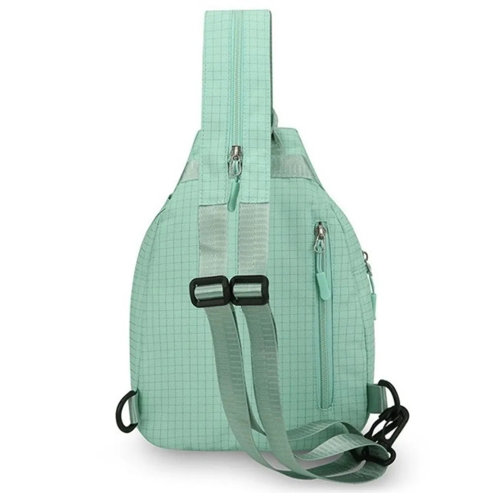 New Oxford Fabric Backpack Multi Layer Large Capacity Chest Bags Multi-purpose Waterproof Shoulder Bag Outdoor Hiking Quake