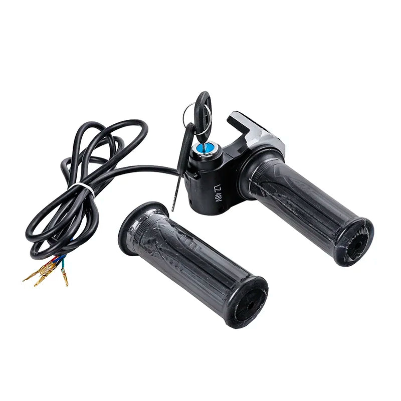 1 Pair 24-48V Universal Electric Handle Bike Twist Throttle With LCD Display Indicator Gas Handle Throttle Lock Key Accessories Quake