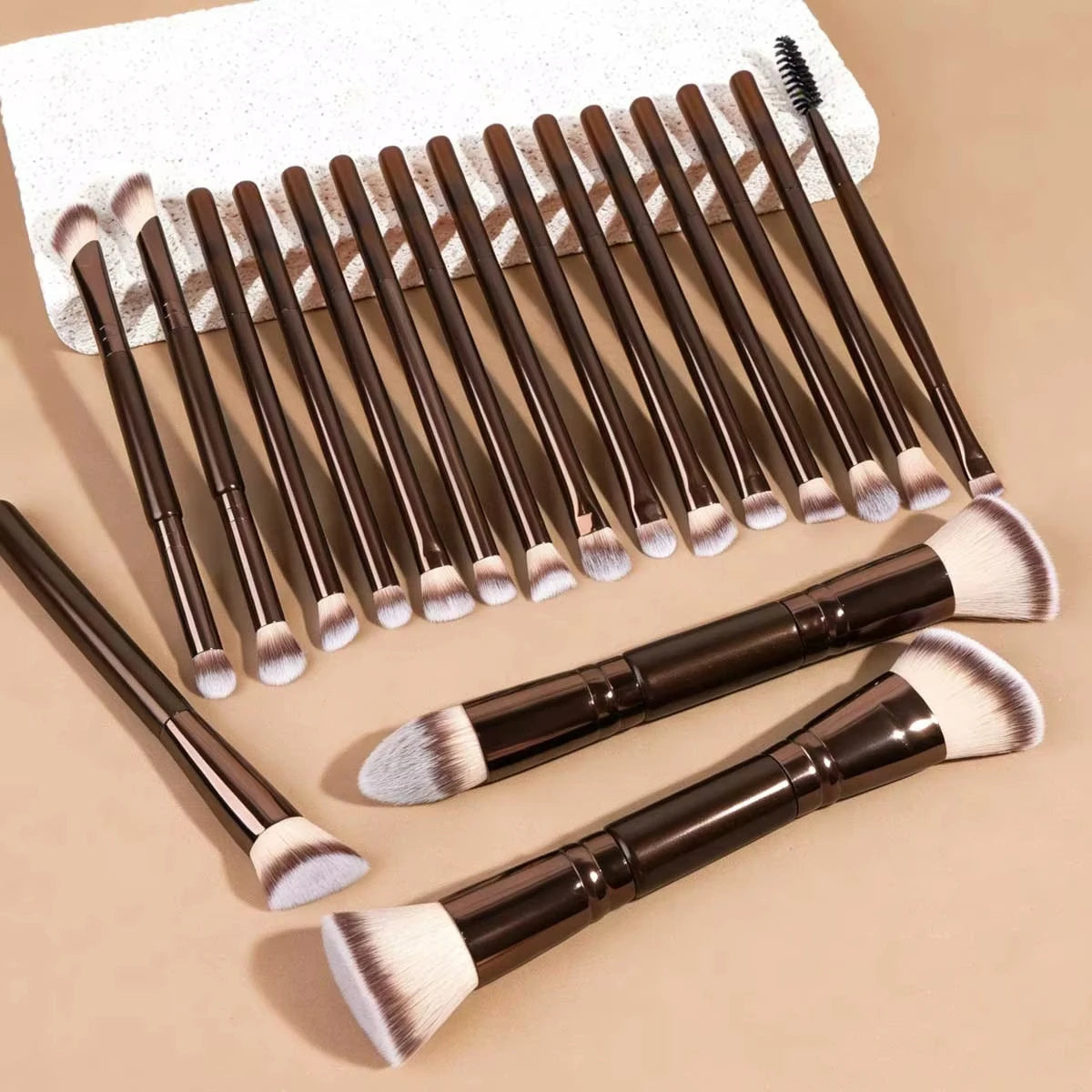 4/5/6/10/18pcs Professional Makeup Brush Set, Portable Travel Makeup Brushes, Dual-Ended Multifunctional Makeup Tools Set Quake