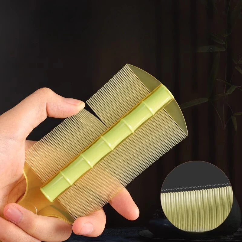 Double Sid Lice Comb Dense Teeth Scalp Massage Comb Professional Flea Removal Grate Ultra-Dense Comb Suitable for Children Pet Quake