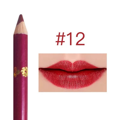 YALAIYI 12-color Lip Liner Pencil Waterproof and Colorfast for Beginners Easy To Use Lip Liner Pen Lip Liners Foggy Color Quake 12