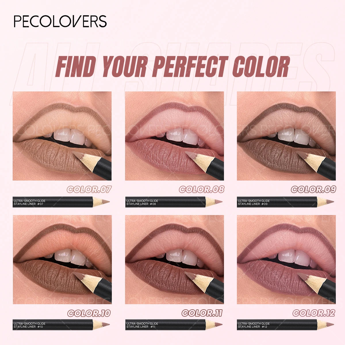 1PC Lipliner Lipstick, Plump and Charming Lips, Nude Brown, with A Variety of Makeup, Lip Cosmetics Quake