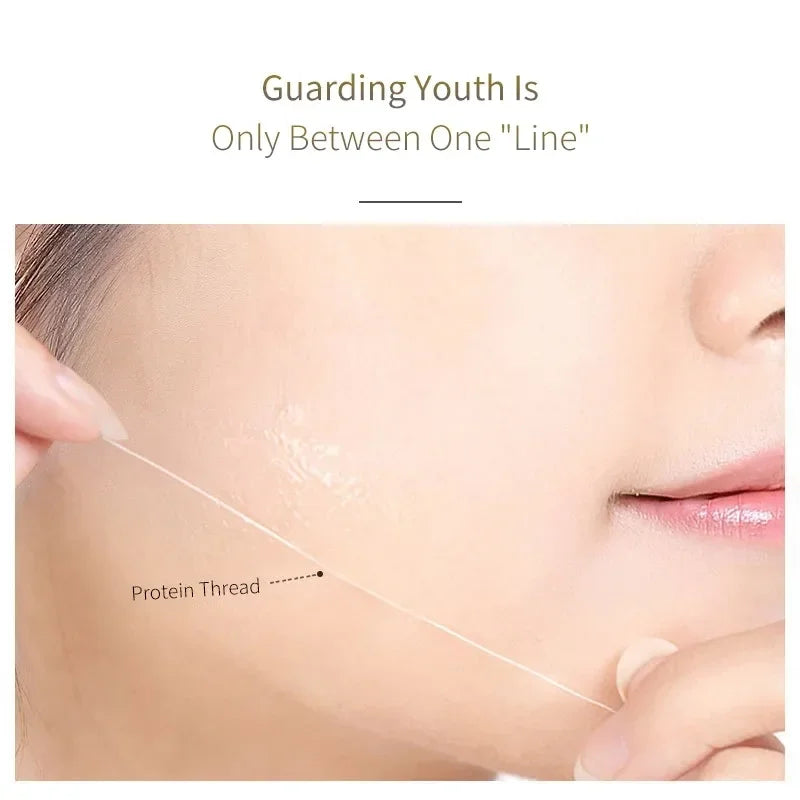Soluble Face Lifting Threads Collagen Facial Essence Protein Peptide Gold Silk Wire Face Serum for Anti-Aging Firming Skin Quake