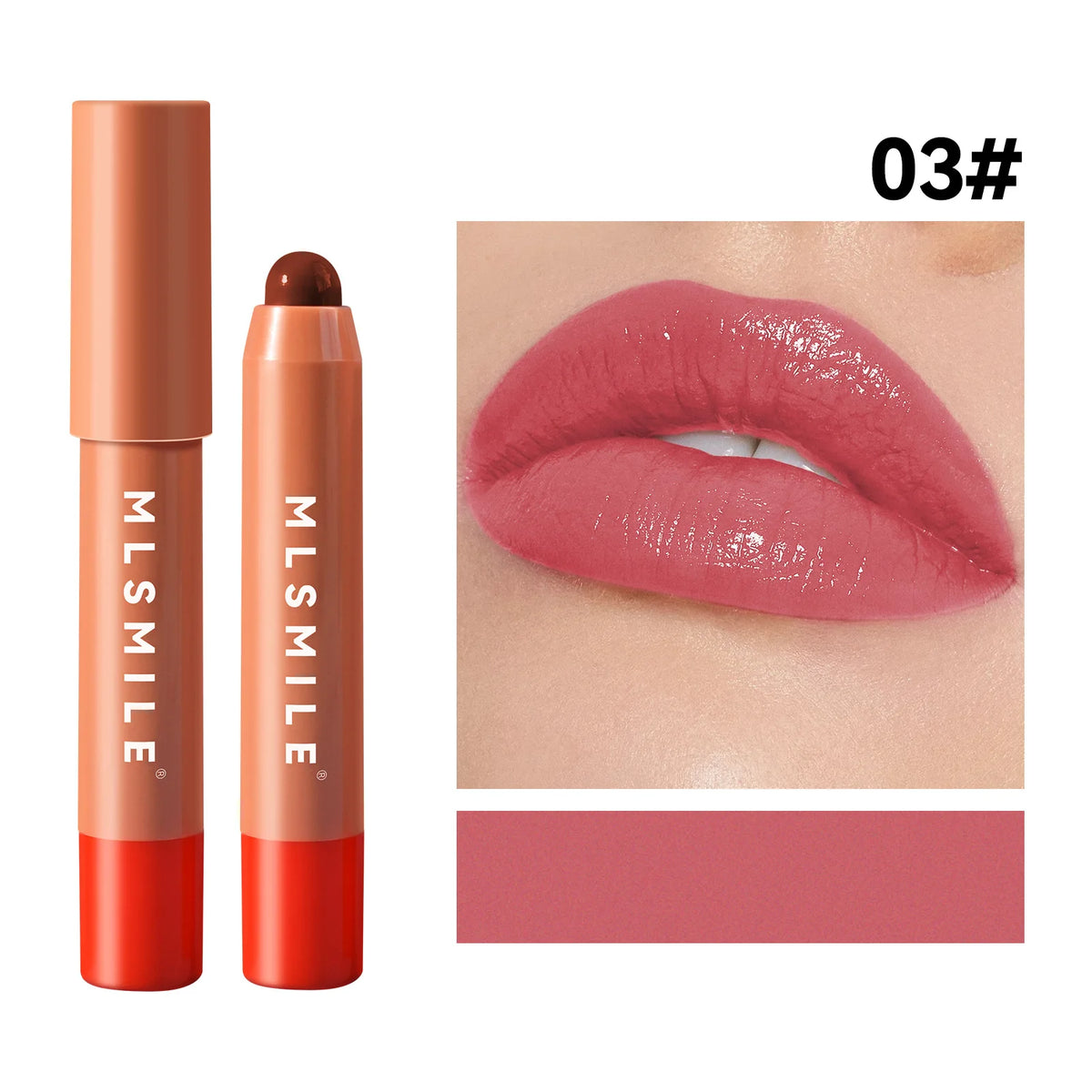 6 Colors Lipstick Pen Waterproof Long-Lasting Natural Shine Moisturizing Non-stick Perfect Sexy Lip Gloss Women Makeup Quake 03