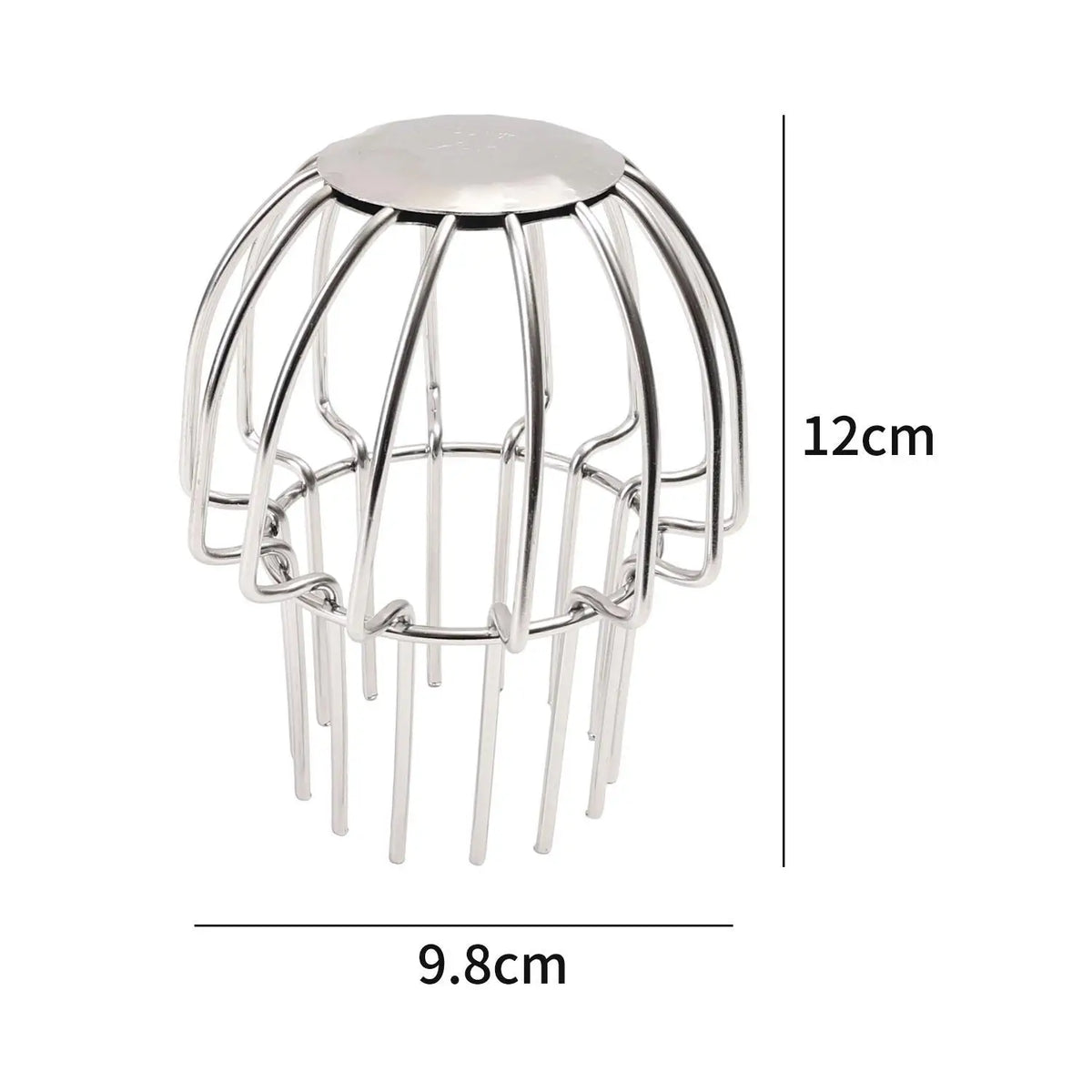 Stainless Steel Mesh Covered Anti-clogging Yard Floor Drain Outdoor Gutter Downpipe Leaf Filter Anti-Rust Drain Cover Strainer Quake 9.8x12cm