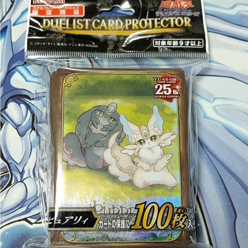 Official Yu-Gi-Oh! Card Sleeves 100PCS 63x90mm Standard Size Cute Plush Design Protective Covers Duelist Collection Kids Gift Quake