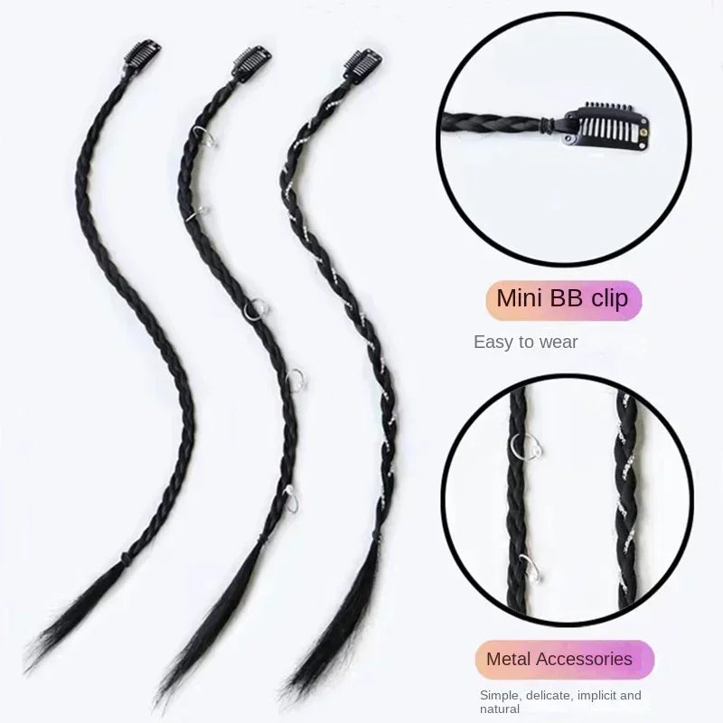 Fashion Y2K Tissued Boxing Braids Girls Wig Braid Women's Fried Dough Twist Braid Traceless Invisible BB Clip Boxing Braid Quake