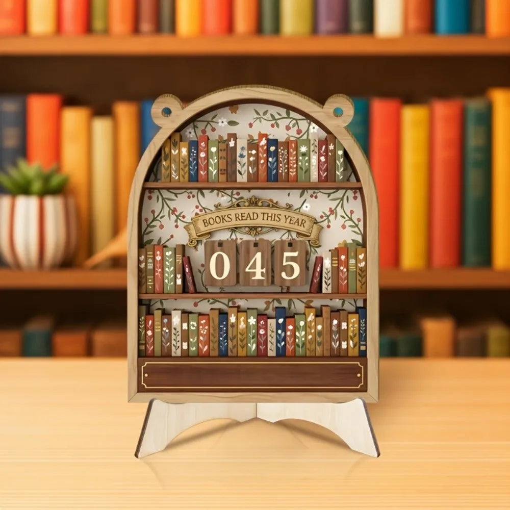 Handmade Reading Challenge Tracker Read This Year Eco-Friendly Books Read Tracker Personalized Reading Tracker Hanging Signage Quake